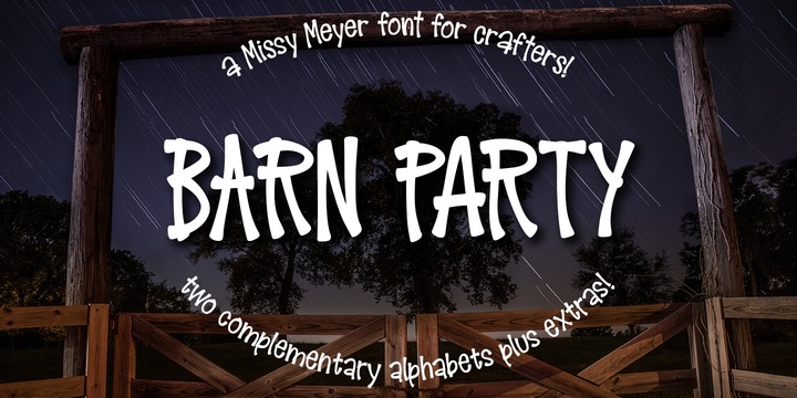 Przykład czcionki Barn Party